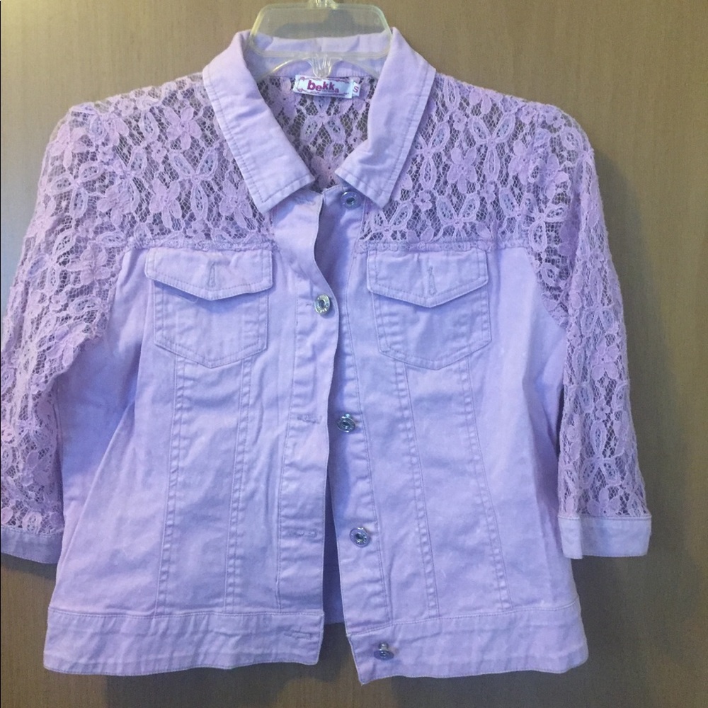 Lace jean jacket
